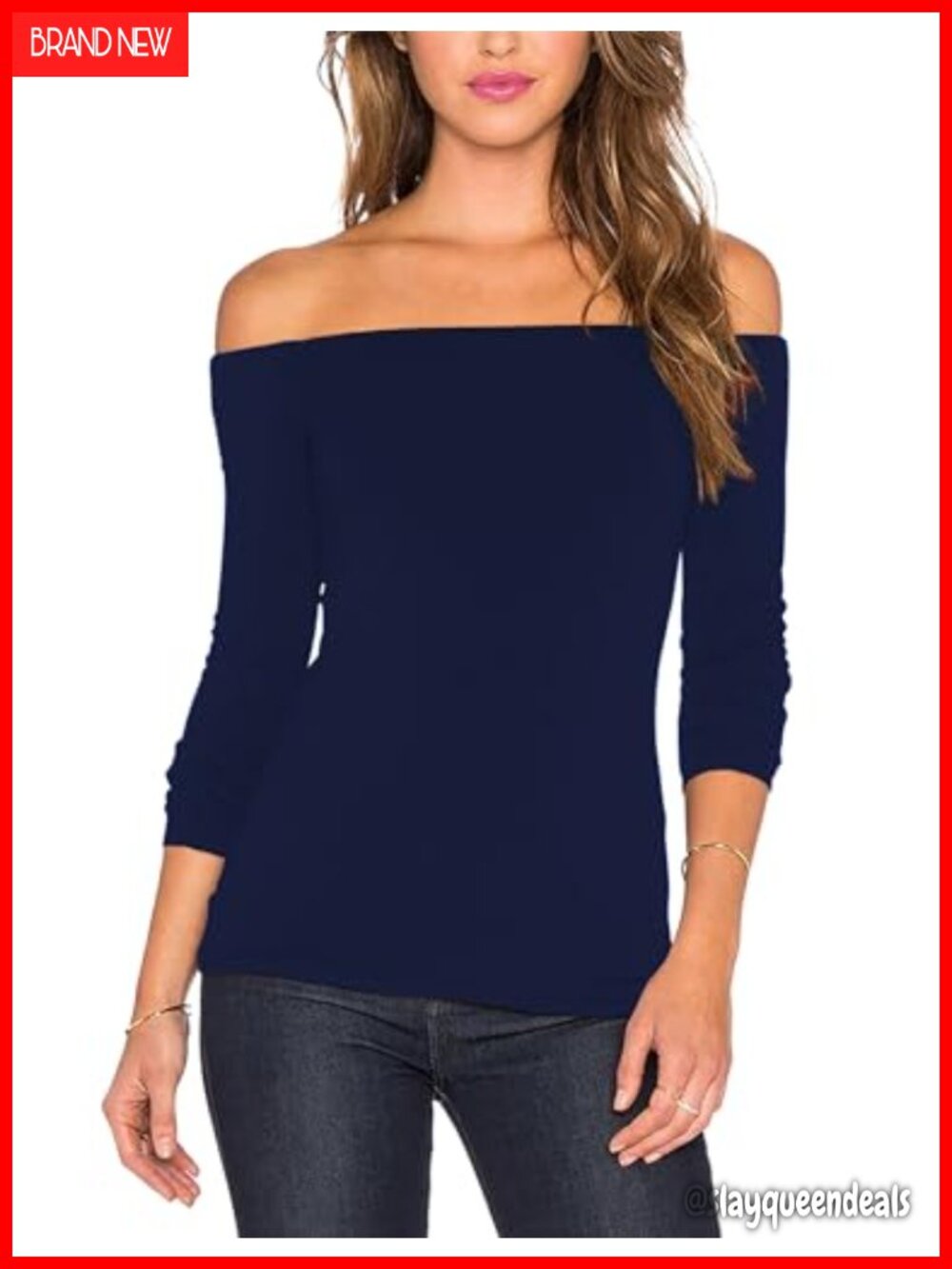 Sexy Off Shoulder Long Sleeve Slim Fit Stretchy Blouse Top